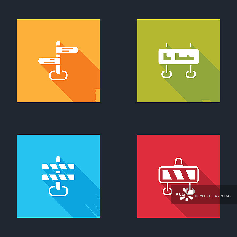 道路交通标志、障碍物和图标图片素材