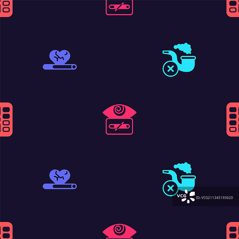 烟斗与烟雾组合，警惕心脏疾病图片素材