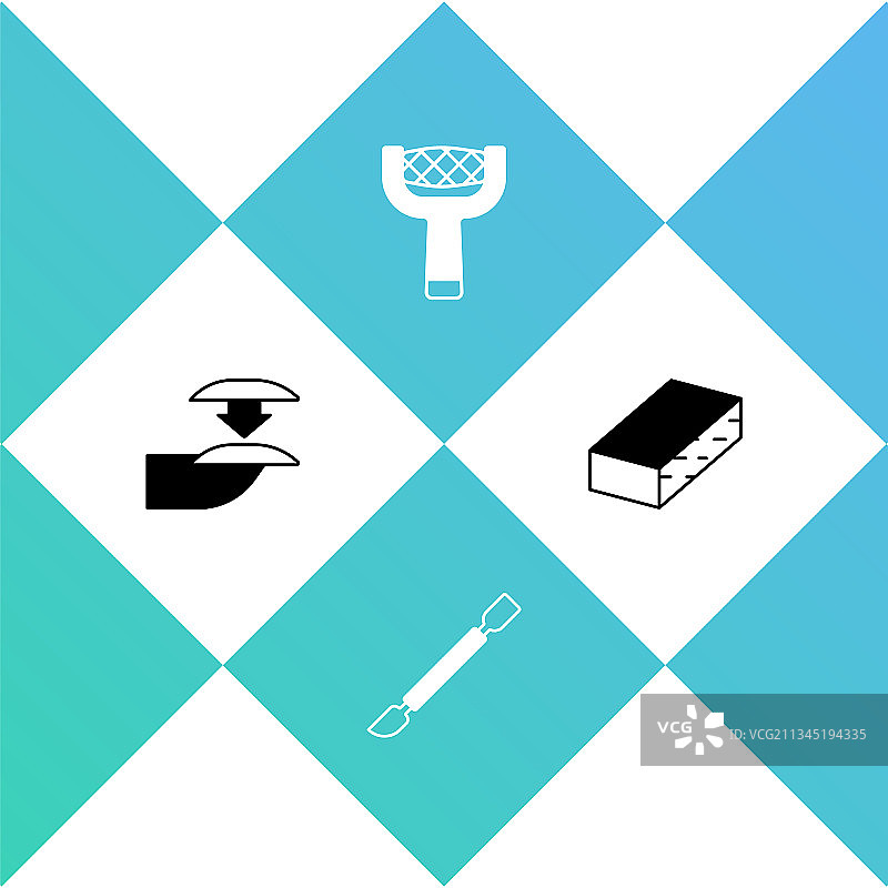 假指甲、角质层推杆和指甲锉套装图片素材