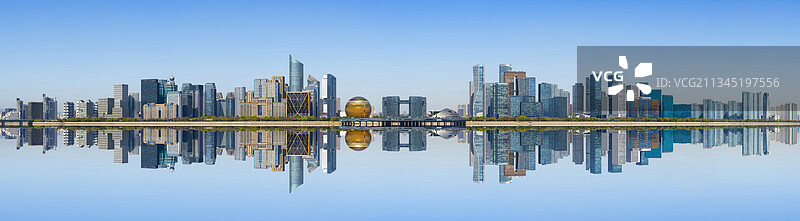 杭州建筑风光 钱江新城 城市阳台 钱江北岸全景图片素材