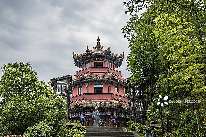 阆中市春节主题文化公园观星楼图片素材