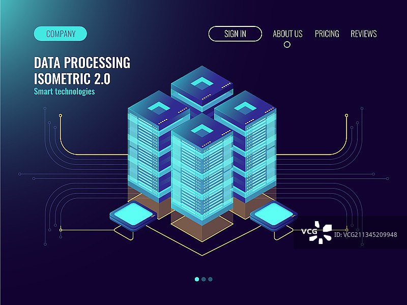 代理与VPN技术虚拟服务器室图片素材