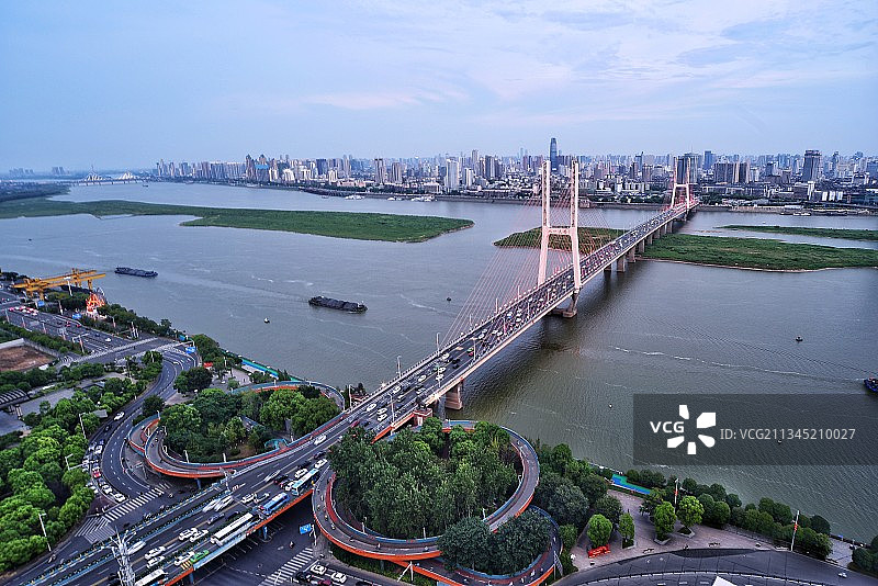 南昌八一大桥全景图片素材