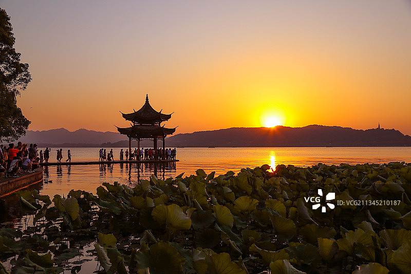 杭州湖滨公园图片素材