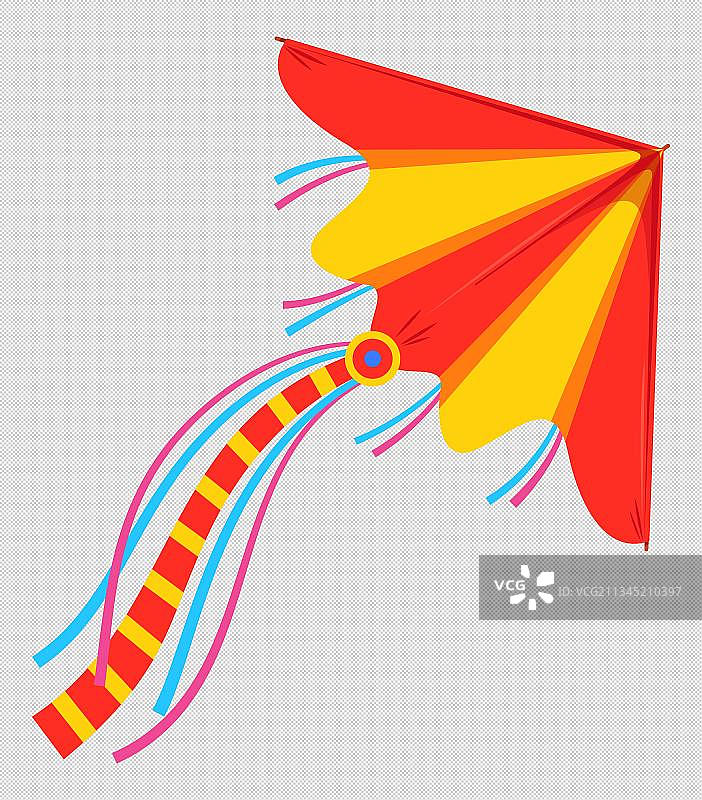 卡通飞翔风筝元素图片素材