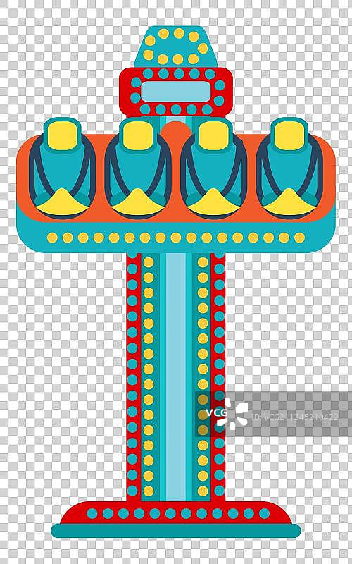 跳楼机手绘图片素材