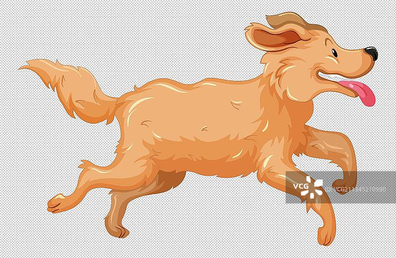 手绘卡通跳跃的小狗图片素材