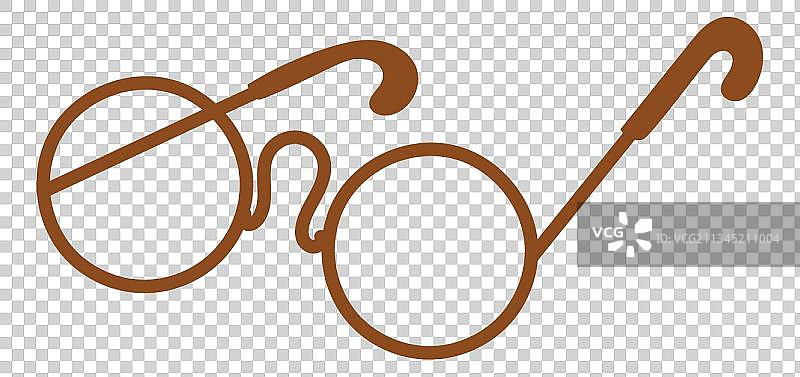 复古眼镜插画图片素材