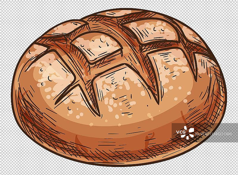 手绘卡通菠萝包图片素材