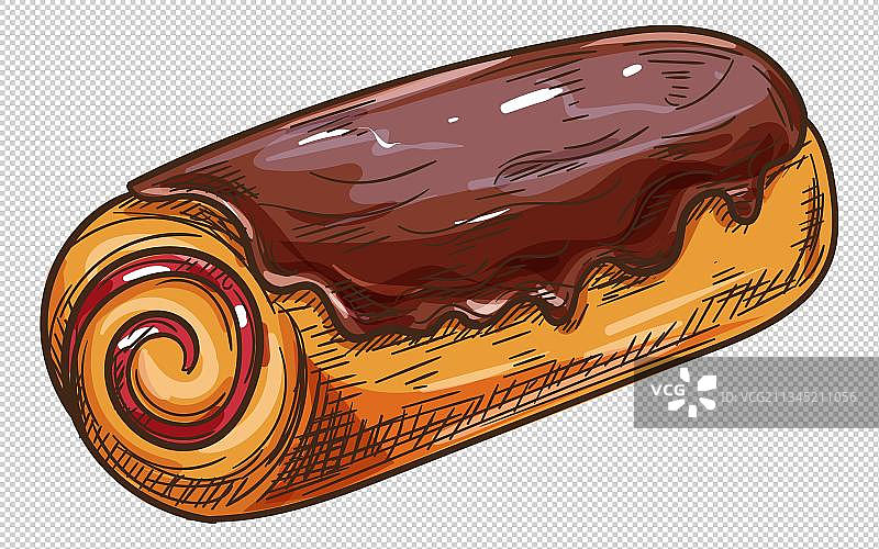 巧克力果酱面包图片素材