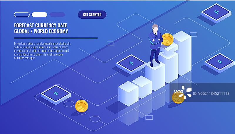 预测汇率：商人坚守图片素材