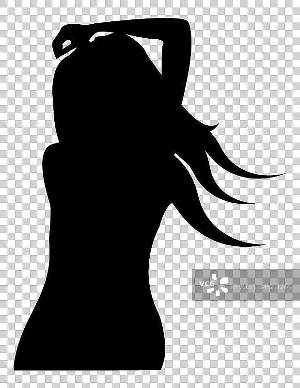 女性人物剪影图片素材