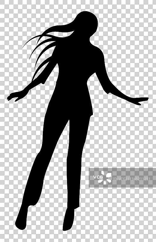 高挑女性剪影图片素材