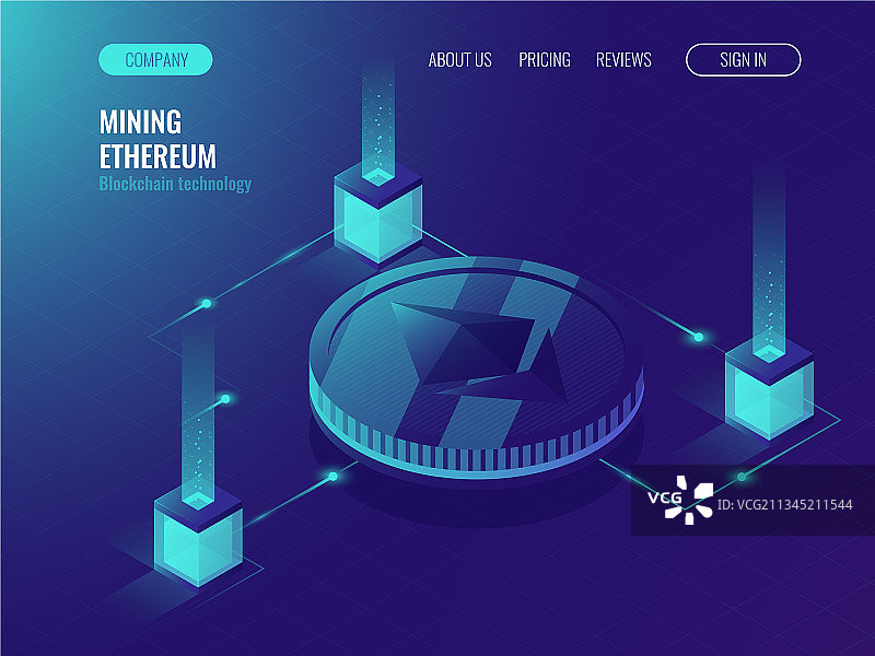 以太坊加密货币矿机服务器机房图片素材