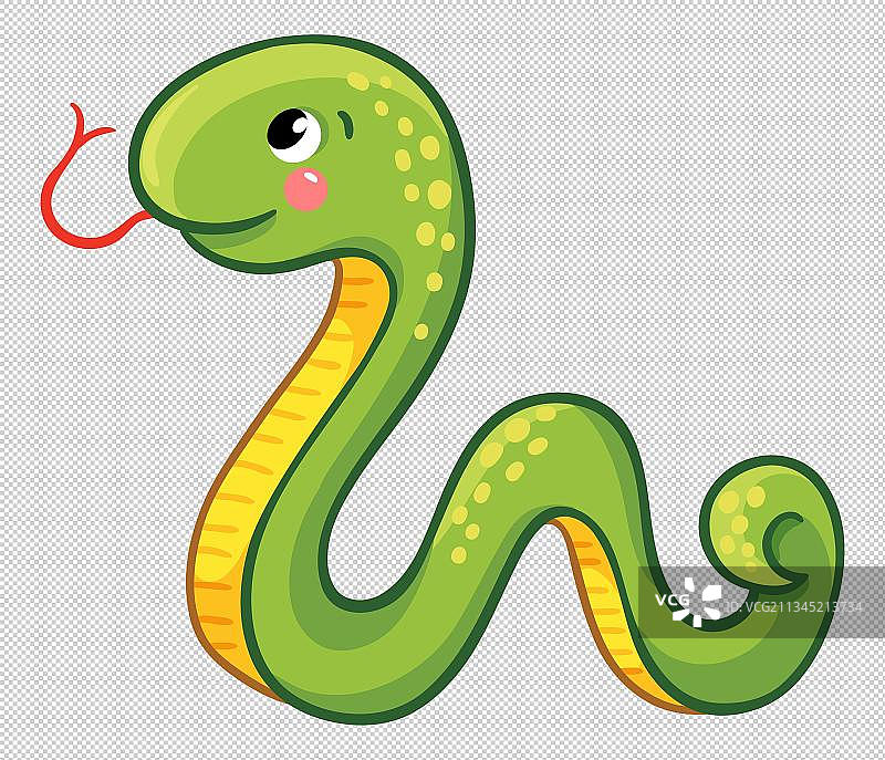 手绘卡通小蛇插画图片素材