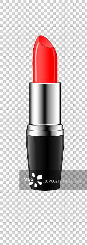正红色口红插画图片素材