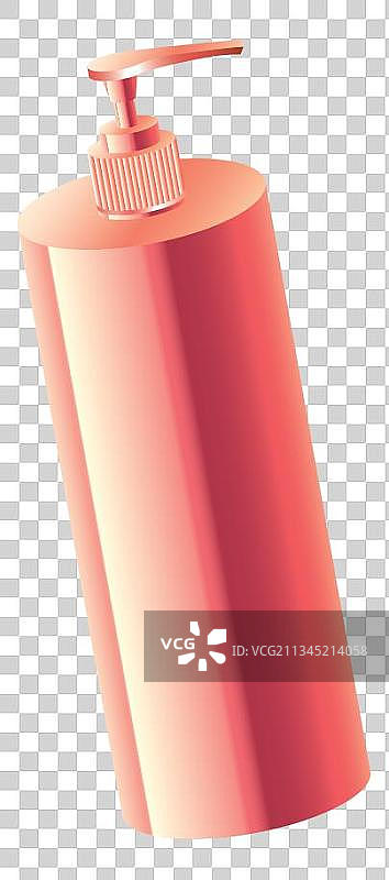 粉色按压式瓶子插画图片素材