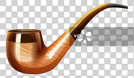 金色抽烟烟斗图片素材