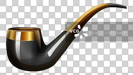 黑金色烟斗图片素材