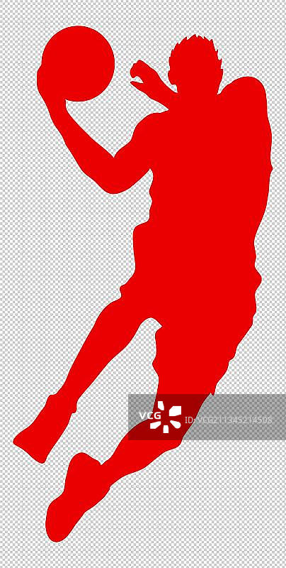 抱球上篮的人图片素材