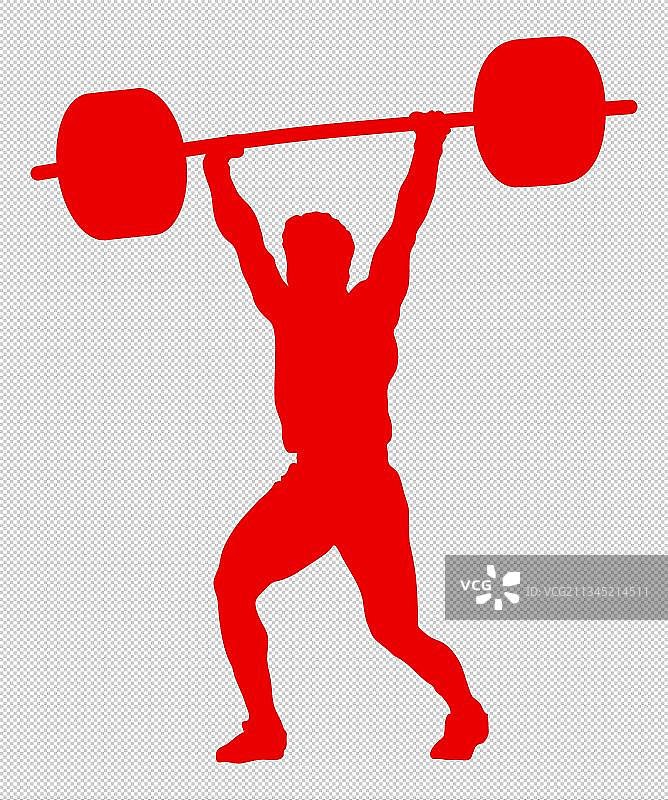 奋力举重的人图片素材