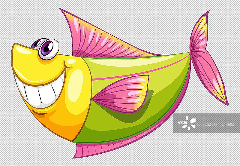 卡通微笑小鱼图片素材