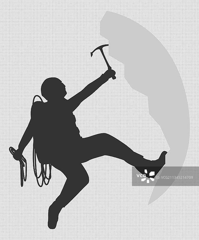 极限运动剪影-攀岩图片素材