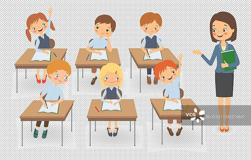 正在上课的老师和学生图片素材