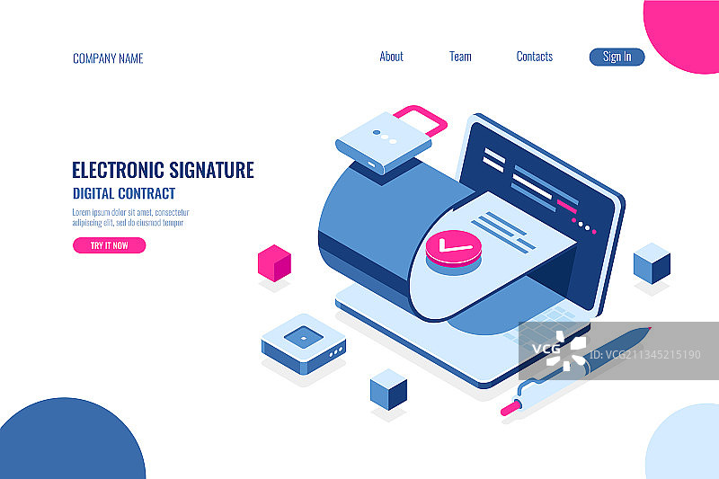 数字合同电子签名图片素材