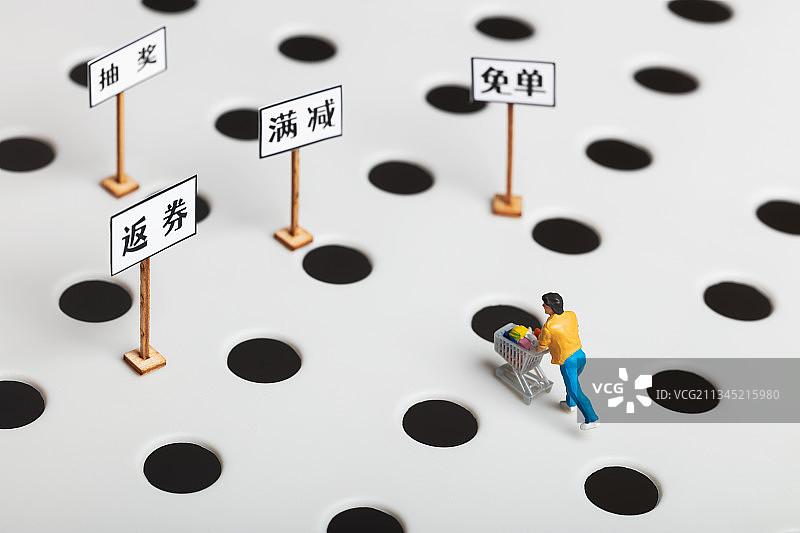 微缩创意消费陷阱风险315消费者权益图片素材