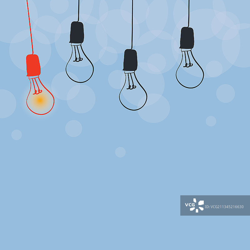 展示不同想法的抽象光线图片素材