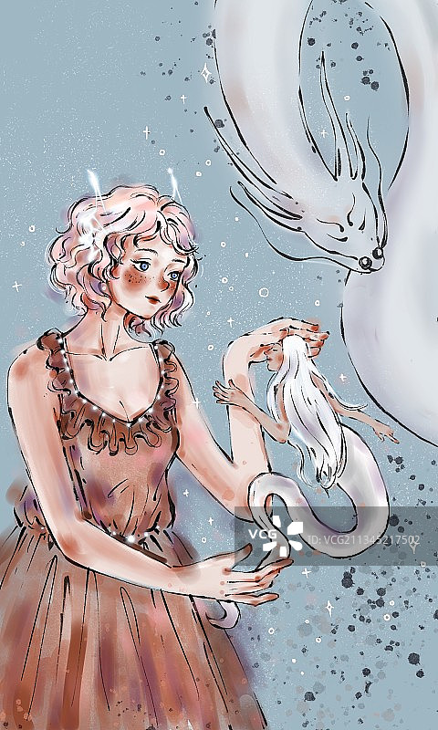 龙公主和她的守护神图片素材