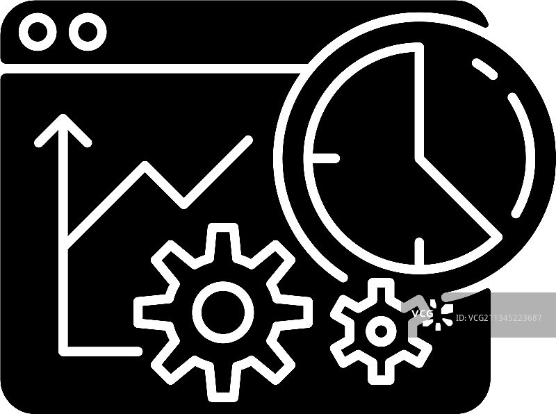 时间分析黑色图标图片素材