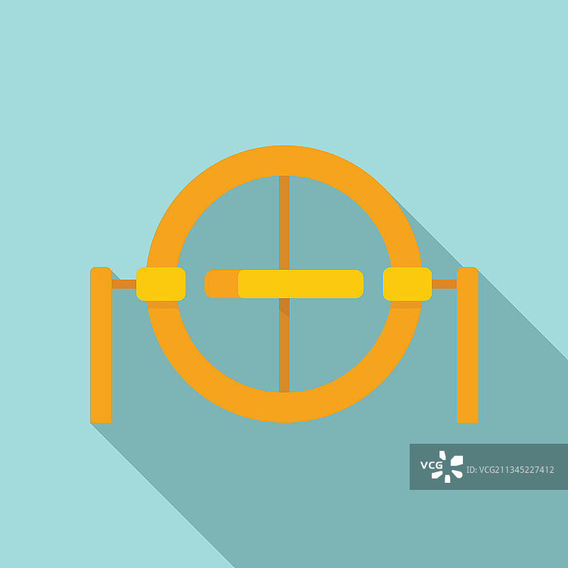 重力模型图标（扁平化加速度计）图片素材