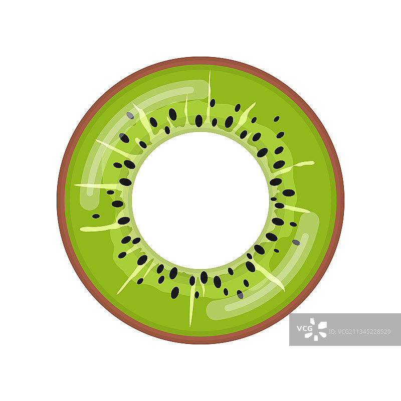 猕猴桃图案充气游泳圈图片素材