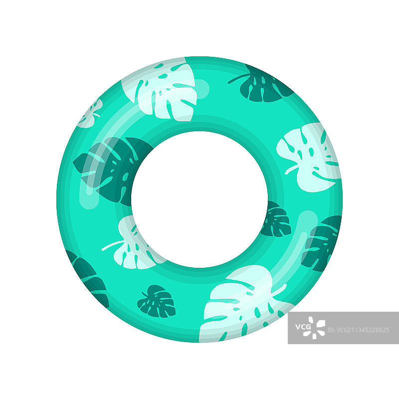 热带树叶充气游泳圈图片素材