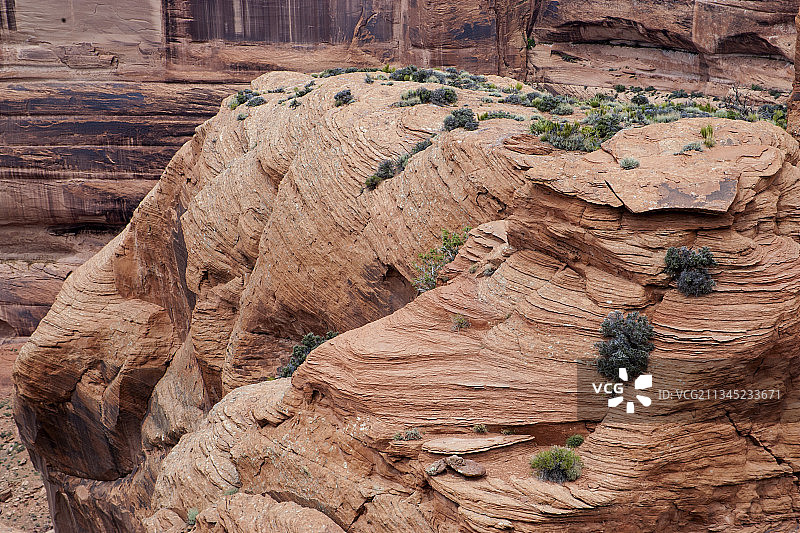 砂岩侵蚀形成的图案图片素材