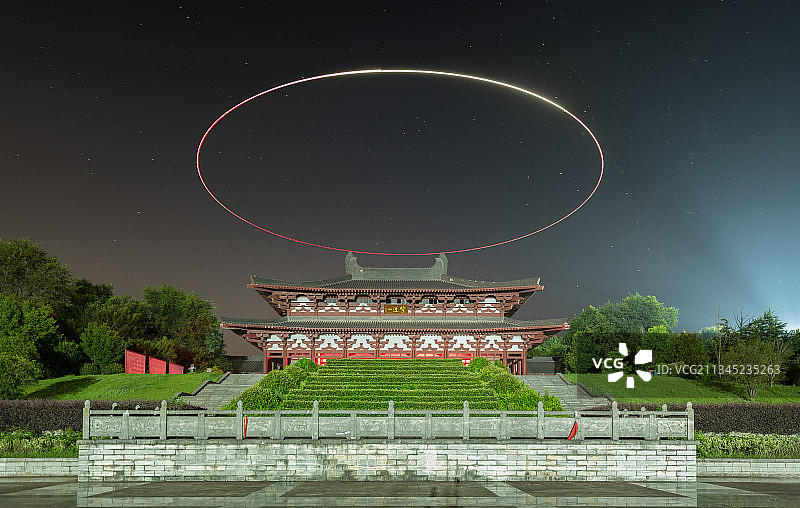 肥西紫蓬山星空照图片素材