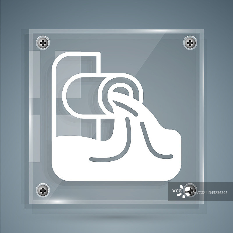 灰色背景上的白色废水图标图片素材