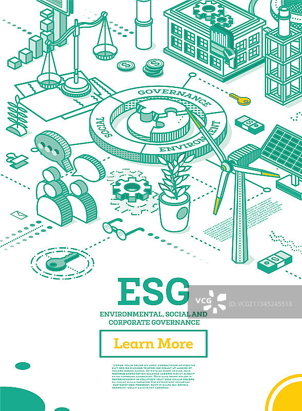 ESG概念：环境、社会和治理图片素材