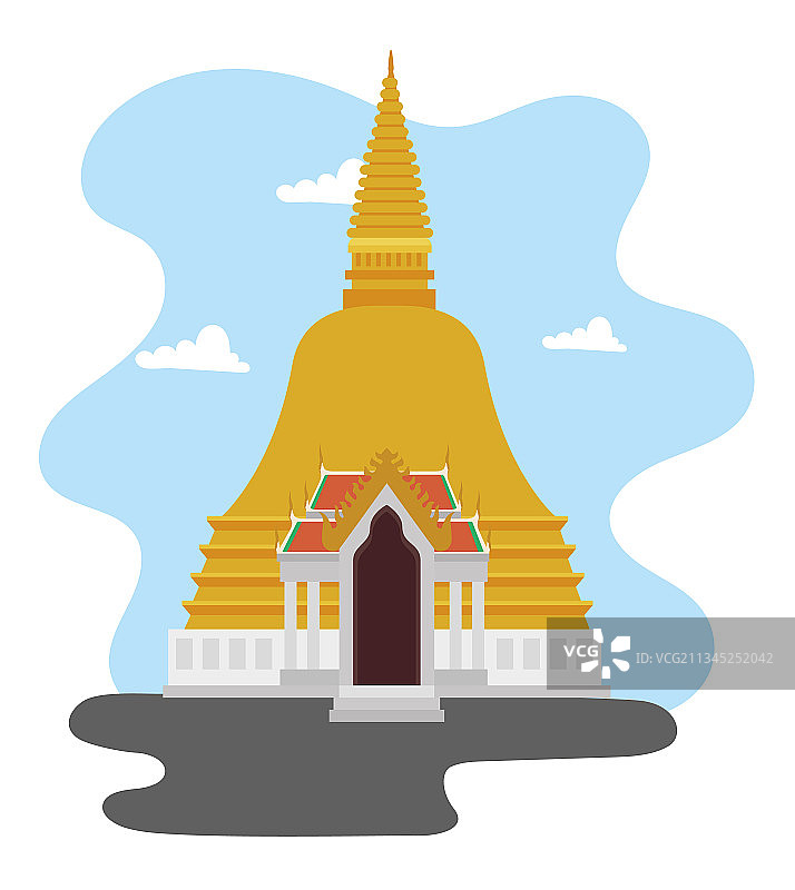 萨克寺庙景色图片素材