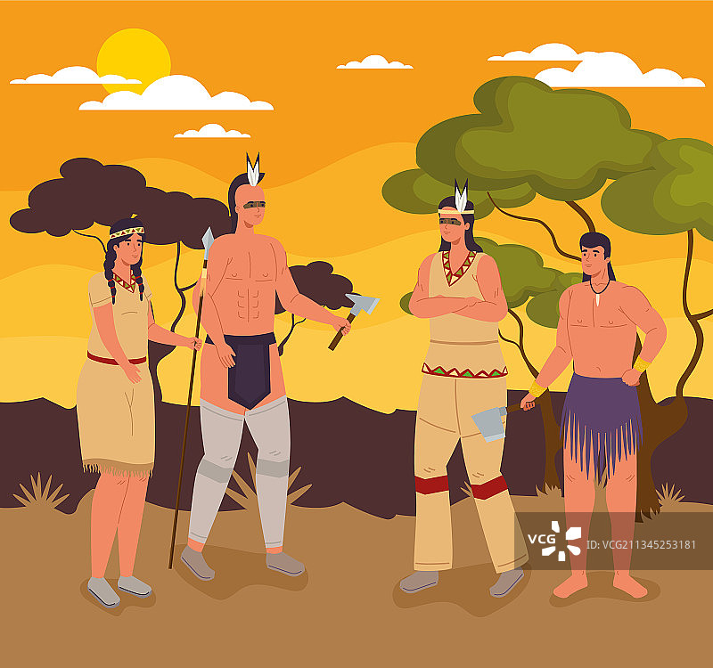 土著人物场景图片素材