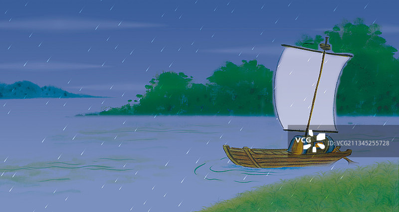 春夜喜雨图片素材