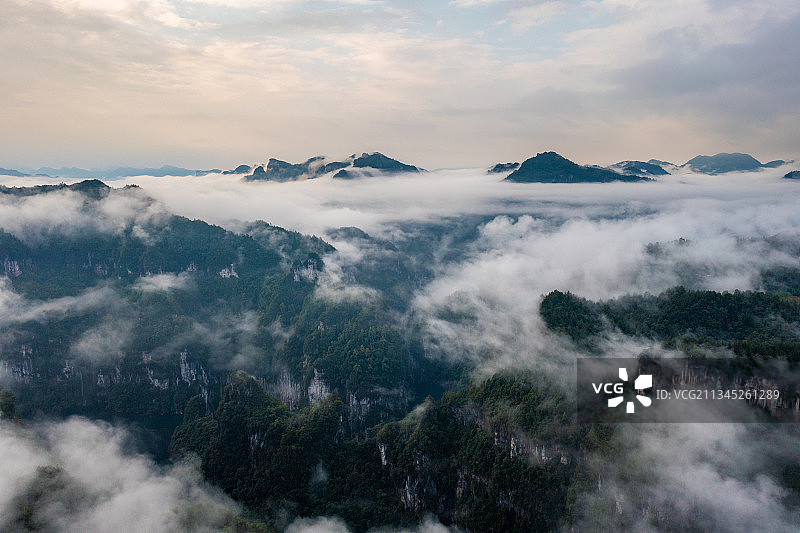 鹤峰五龙山格子河风景图片素材