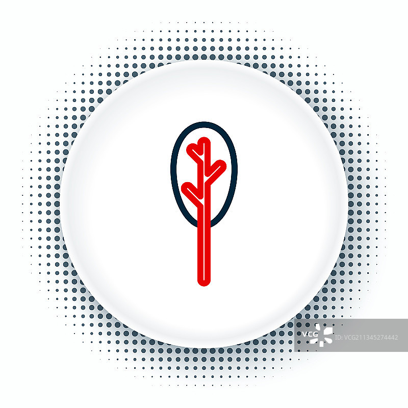 白色背景上的线条菠菜图标图片素材