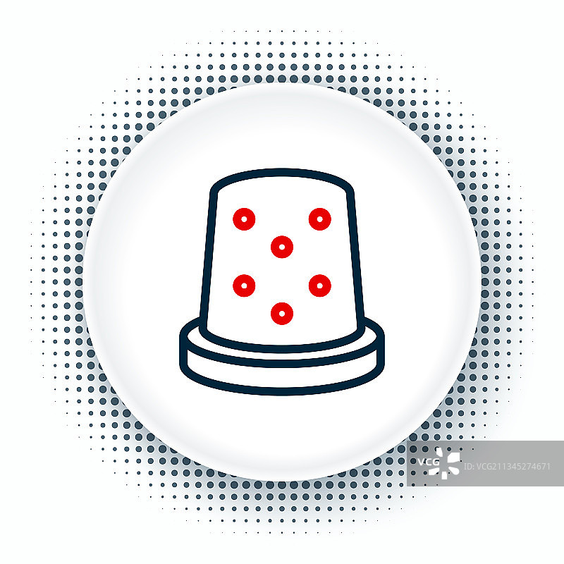 白色背景上的缝纫顶针图标图片素材