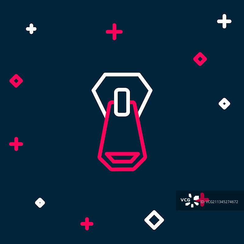 蓝色背景线条拉链图标图片素材