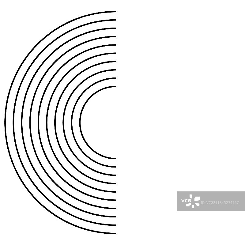 半圆形黑色，几个半圆形作为圆形图片素材