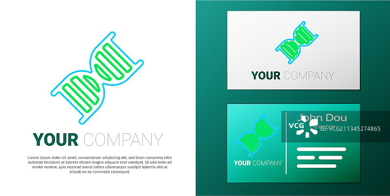 白色背景上的DNA符号线条图标图片素材