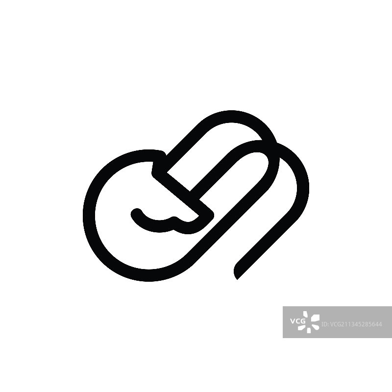 马翼轮廓标志设计图片素材